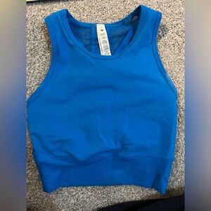 Poolside blue lulu sports bra/workout tank top
